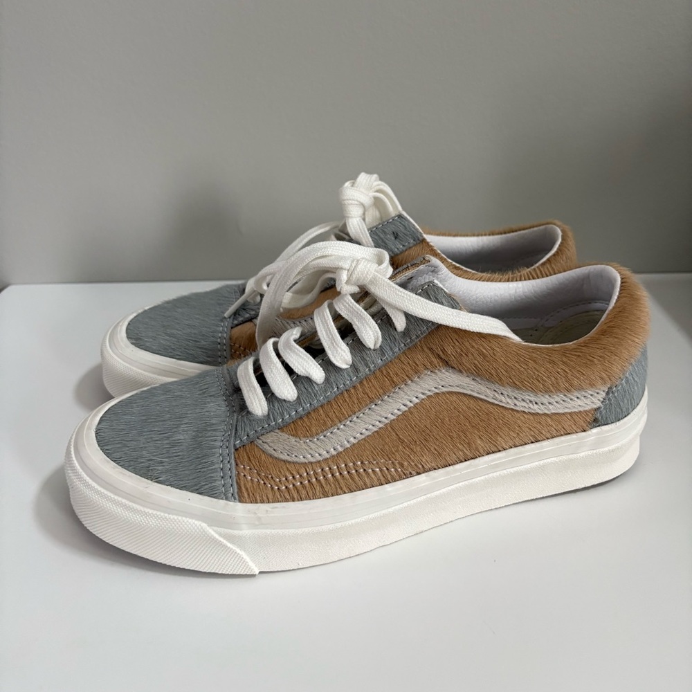 Vans Old Skool 36 DX 'Anaheim Factory Grey Pony Hair Sneakers - Picture 2 of 6